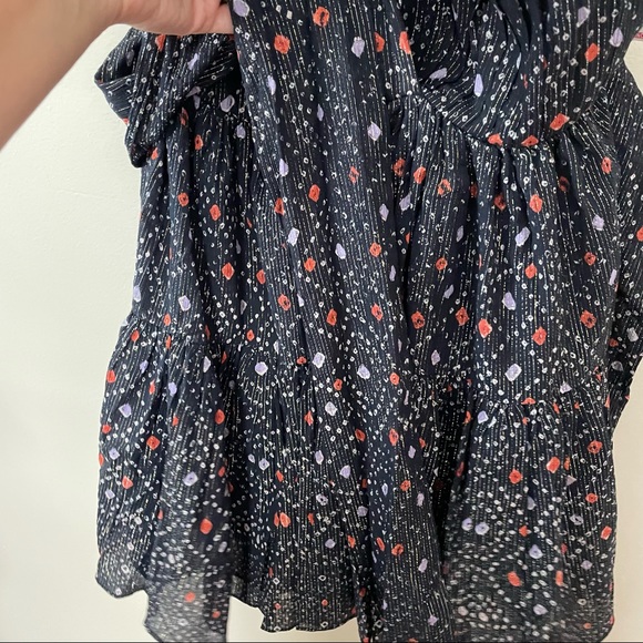 NWT Ulla Johnson Arisa Dress Navy Metallic Print - Picture 6 of 13